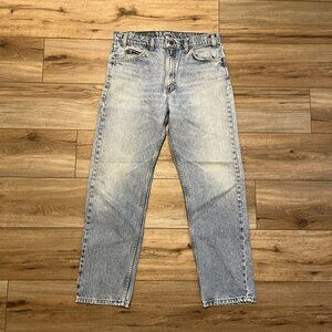 VTG Levis 505 Regular Fit Denim Jeans 34x30 Blue Cotton 90s Grunge Orange Tab